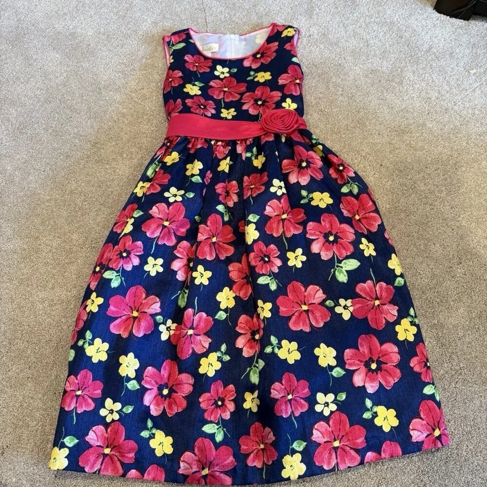 Cinderella Girls Dress 10 Spring Summer Sleeveless Tie Back Zipper Tulle Pretty